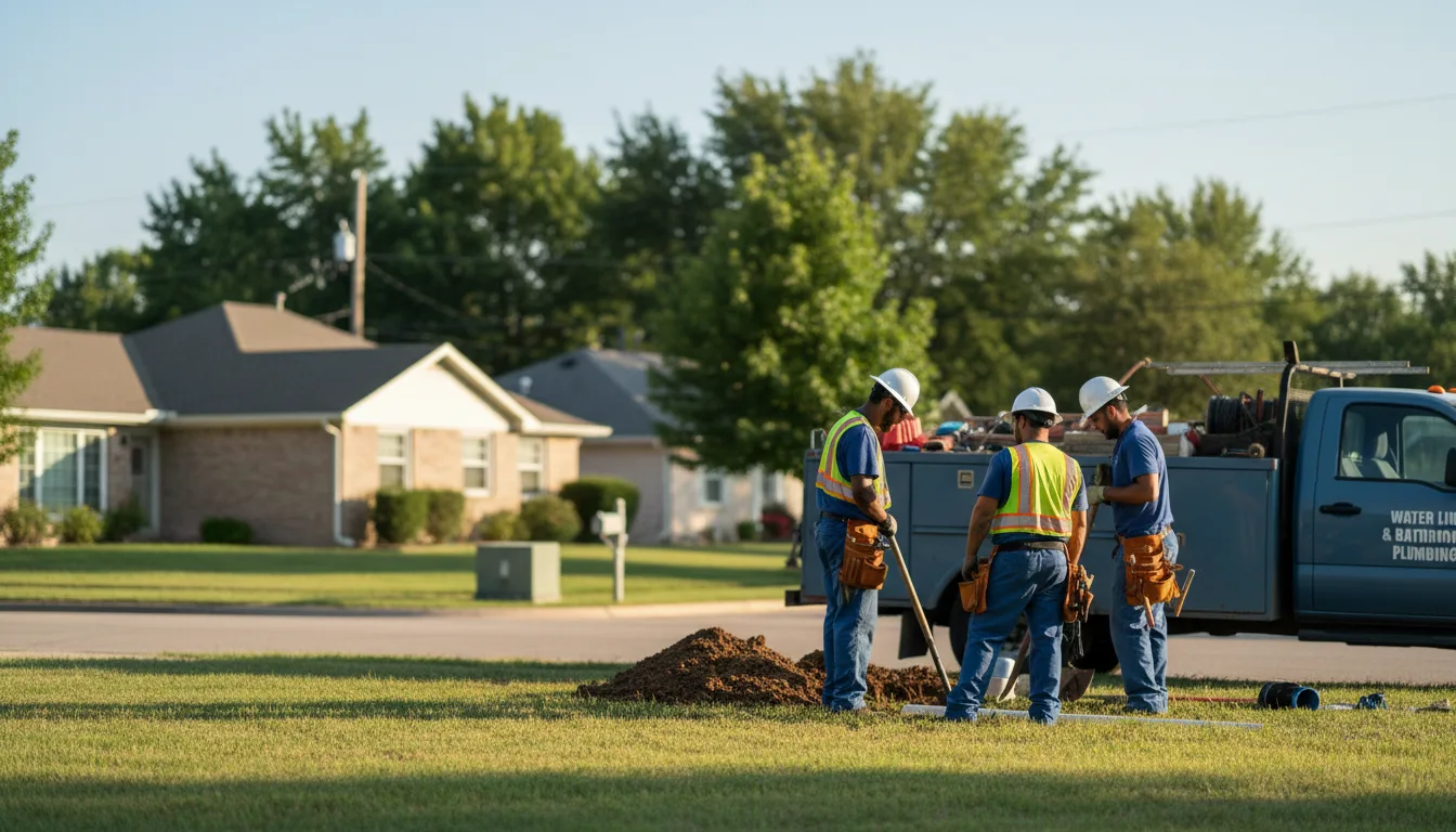 Residential water line and bathroom plumbing service in Hyde, PA